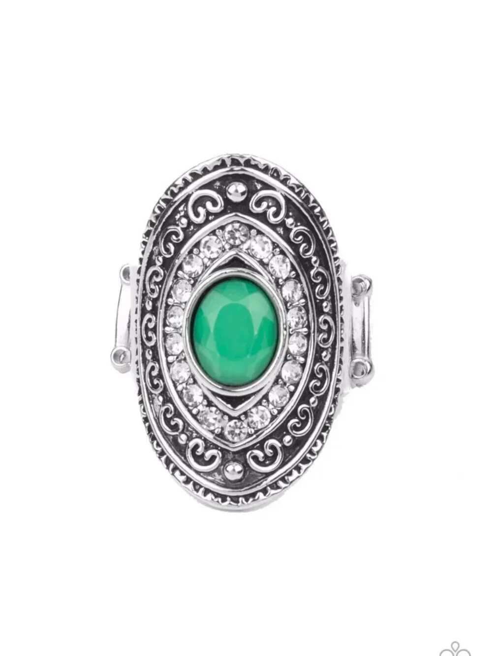 Paparazzi Jewelry Accessories - Entrancing Enchantment - Green Ring - Vintage